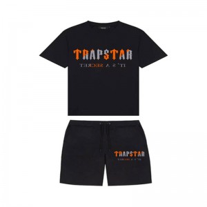 Trapstar Chenille Decoded Set Muške Kratke Hlače Crne Hrvatska | BD12-610