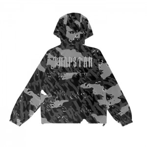 Trapstar Decoded Camo Windbreaker Muške Vanjska Odjeća Crne Maskirne Hrvatska | PT73-356