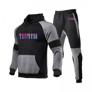 Trapstar Fleece Causal Sport Muške Trenirka Crne Hrvatska | FF14-107