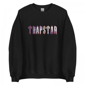 Trapstar Funny Galaxy Muške Dukserice Crne Hrvatska | FM41-356