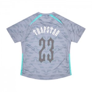 Trapstar Irongate Football Jersey Muške Majice Sive Plave Hrvatska | IV13-476