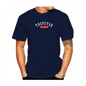 Trapstar London Co-Branded Short Sleeve Muške Majice Plave Hrvatska | FP39-343