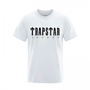 Trapstar London Letter Printed Muške Majice Bijele Hrvatska | DO89-954