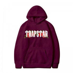 Trapstar Long Sleeve Muške Majica s Kapuljačom Bordo Hrvatska | ZL72-001