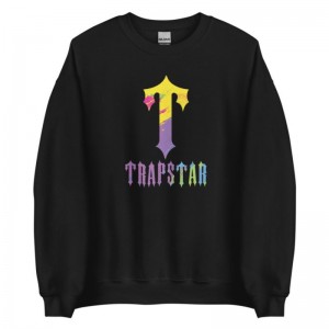 Trapstar T-For Print Muške Dukserice Crne Hrvatska | YG01-864