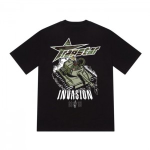 Trapstar Trap Invasion Tee Muške Majice Crne Hrvatska | PC27-487