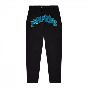 Trapstar Wildcard Jogging Bottoms Muške Trenirka Crne Tirkizne Hrvatska | PP66-874