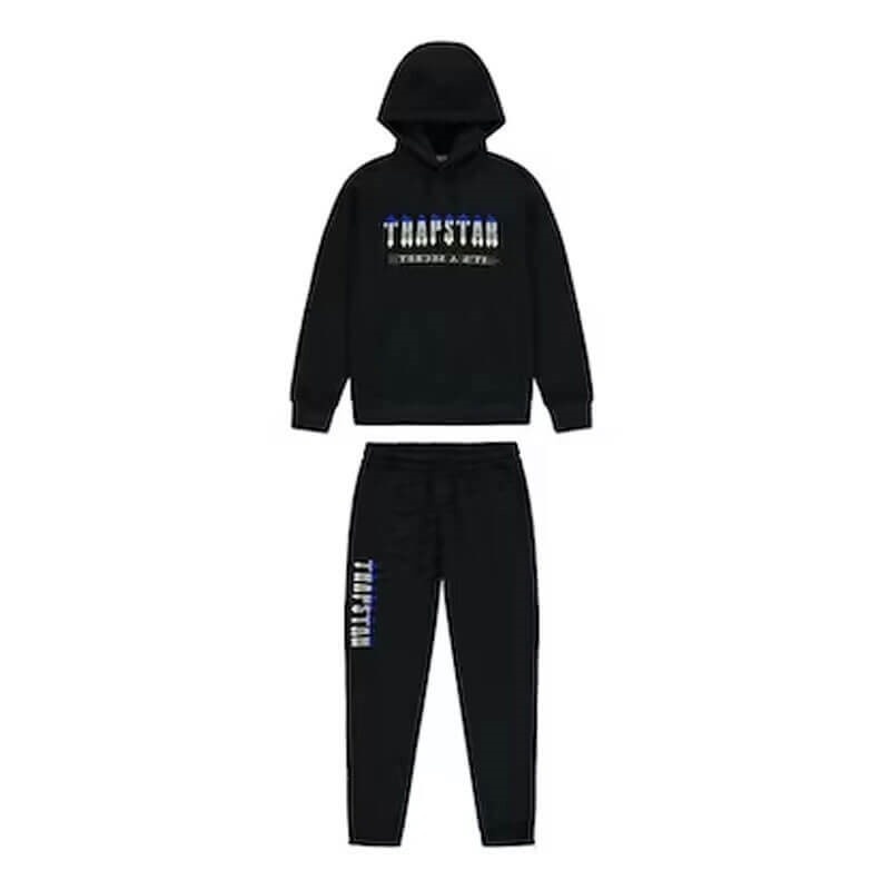 Trapstar Black Decoded Chenille 2.0 Hooded Muške Trenirka Crne Hrvatska | UN91-807