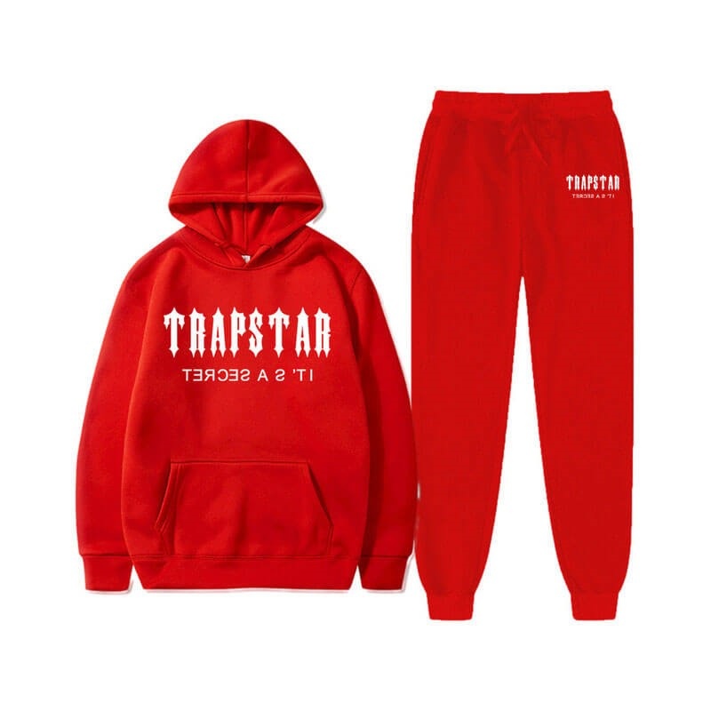 Trapstar Chenille Decoded Hooded Muške Trenirka Crvene Hrvatska | HC08-918