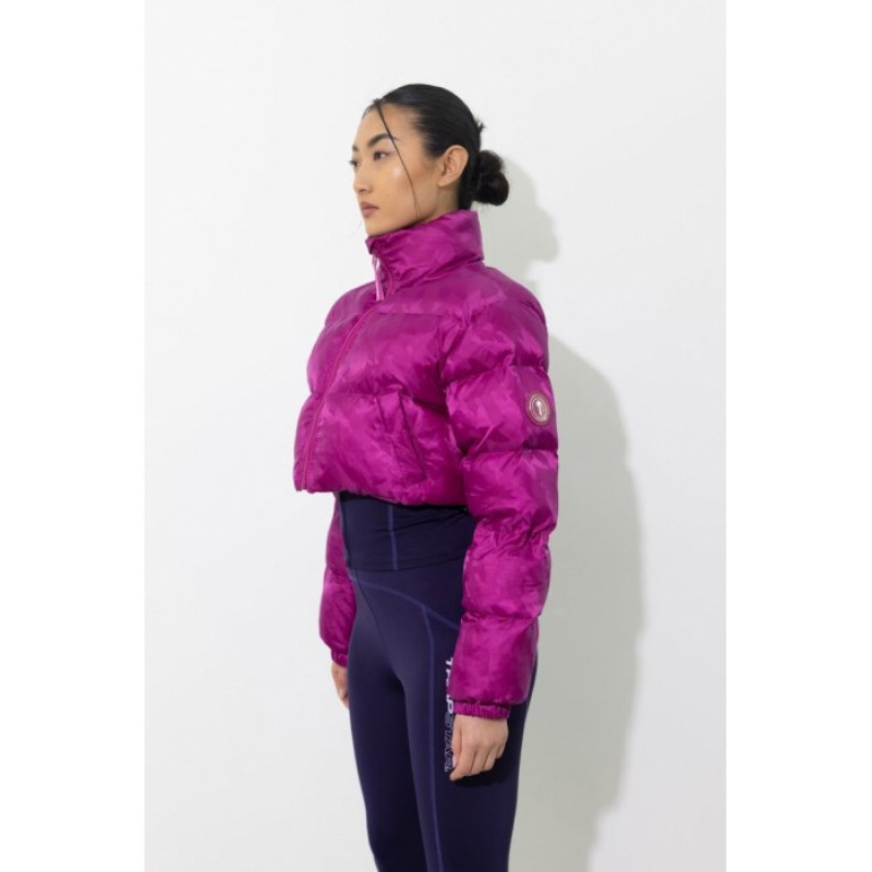 Trapstar Cropped T Jacquard Puffer Muške Vanjska Odjeća Fuksije Roze Hrvatska | LC39-439