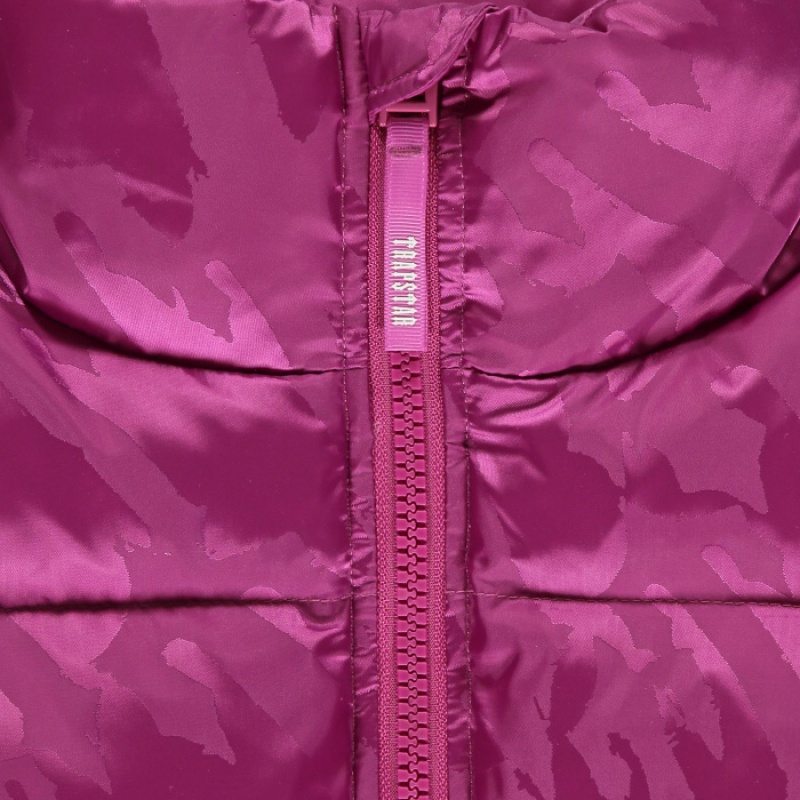 Trapstar Cropped T Jacquard Puffer Ženske Jakne Fuksije Roze Hrvatska | UX88-512