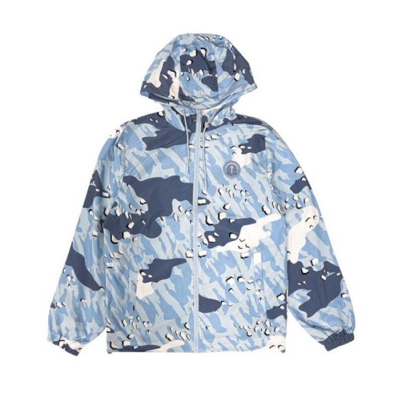 Trapstar Decoded Camo Windbreaker Muške Vanjska Odjeća Plave Maskirne Hrvatska | JR37-559