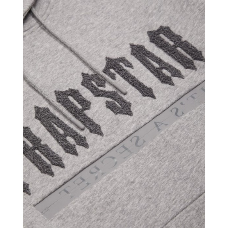 Trapstar Decoded Chenille 2.0 Hoodie Muške Trenirka Sive Hrvatska | LD95-061