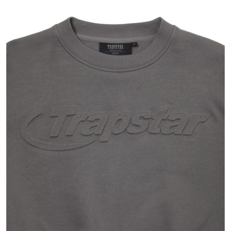 Trapstar Hyperdrive Crewneck Ženske Top Sive Hrvatska | GO46-429