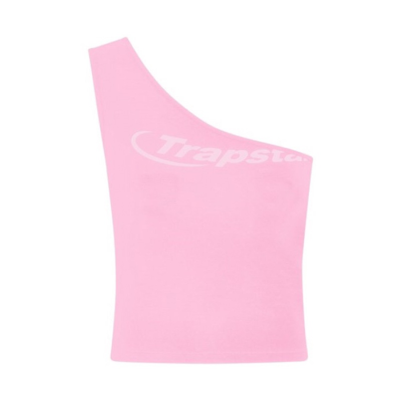 Trapstar Hyperdrive One Shoulder Ženske Top Roze Hrvatska | BO80-738