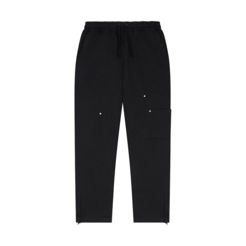 Trapstar Hyperdrive Reinforced Rivet Joggers Muške Hlače Crne Hrvatska | UF02-880