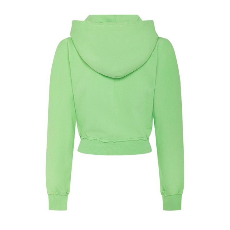 Trapstar Irongate Cropped Batwing Zip Hoodie Ženske Majica s Kapuljačom Zelene Hrvatska | WM38-418