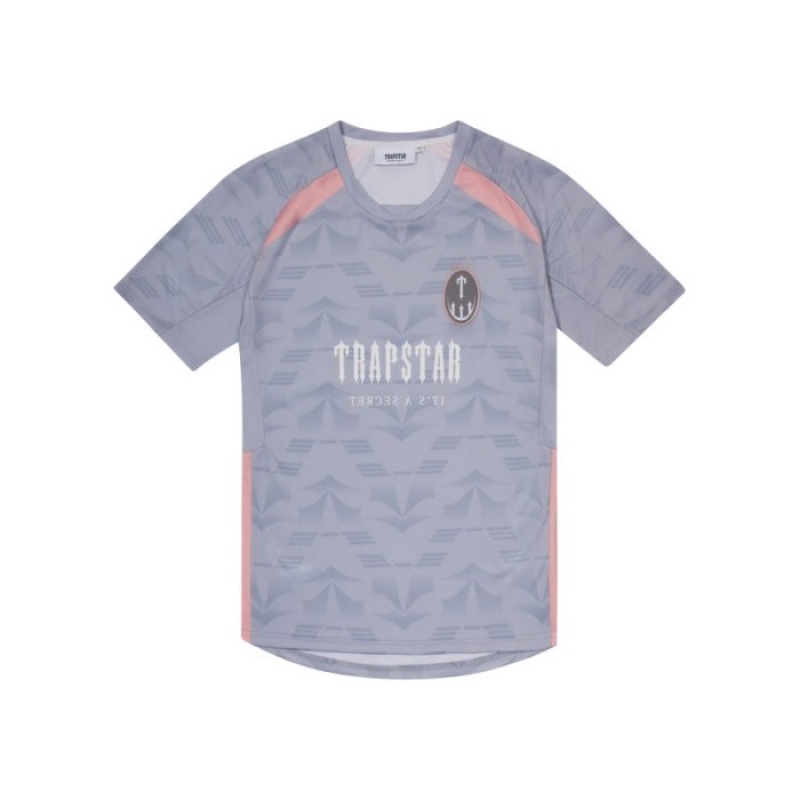 Trapstar Irongate Football Jersey Muške Majice Sive Roze Hrvatska | LG32-563