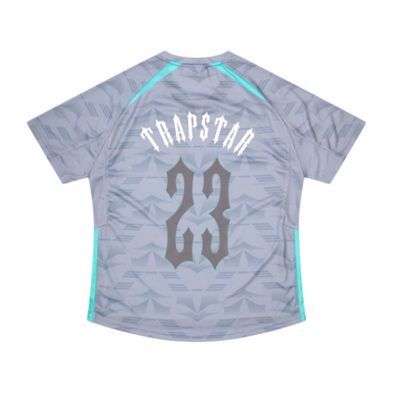 Trapstar Irongate Football Jersey Muške Majice Sive Plave Hrvatska | IV13-476