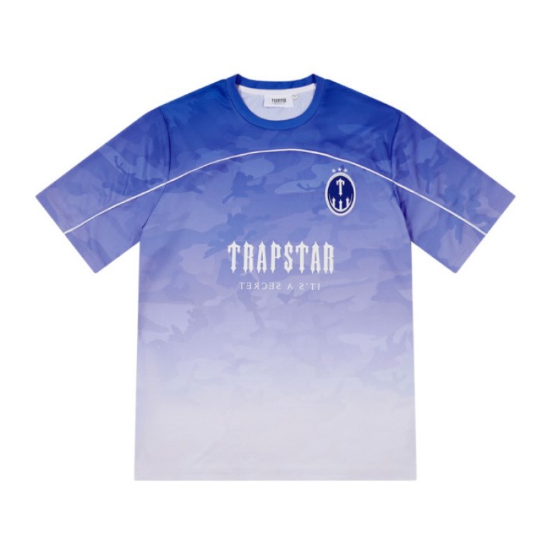 Trapstar Irongate Football Jersey Muške Majice Plave Hrvatska | VM74-103