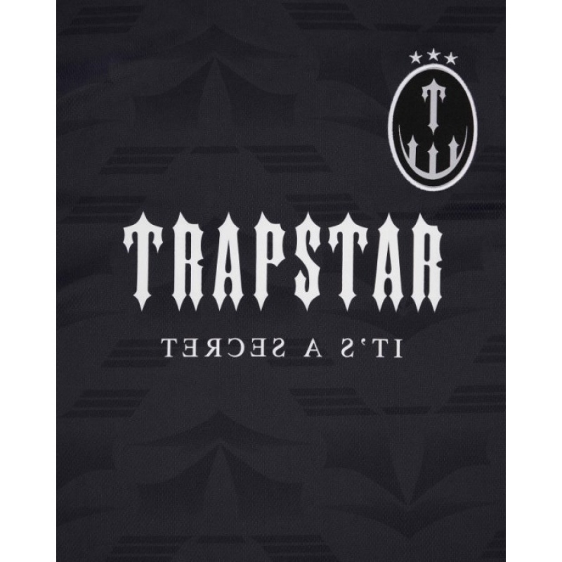 Trapstar Irongate Football Jersey Muške Majice Crne Crvene Hrvatska | ZK53-105