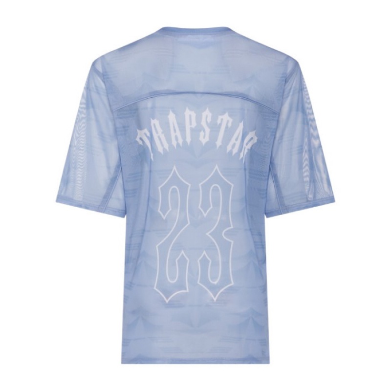 Trapstar Irongate Mesh Football Jersey Muške Majice Plave Hrvatska | MM98-263