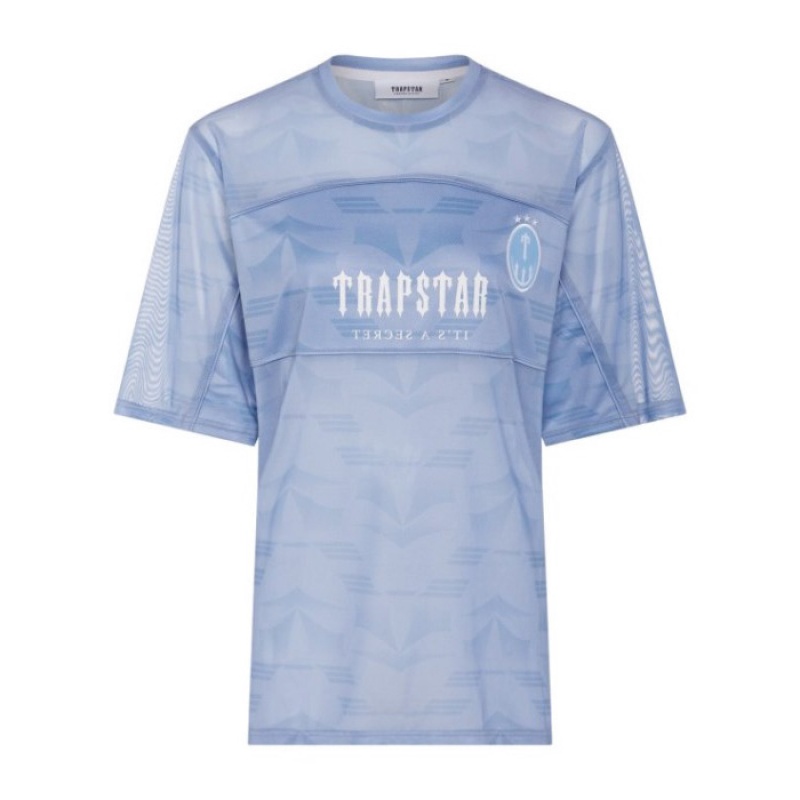 Trapstar Irongate Mesh Football Jersey Muške Majice Plave Hrvatska | MM98-263