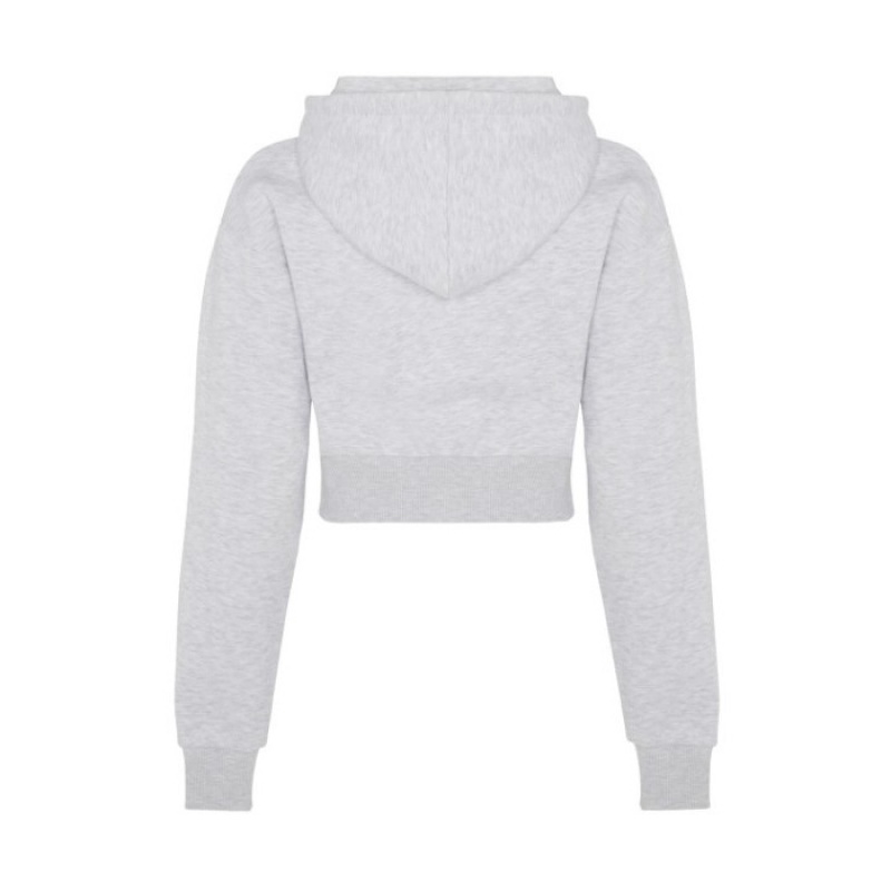 Trapstar Irongate Stud Cropped Hoodie Ženske Majica s Kapuljačom Sive Hrvatska | OX67-816