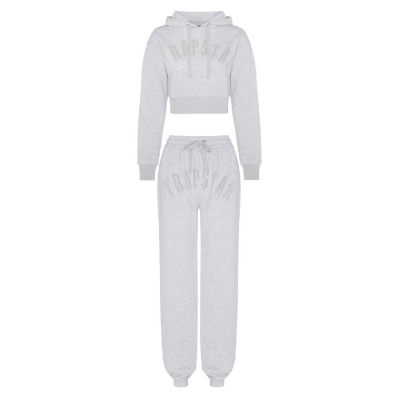 Trapstar Irongate Stud Loose Fit Jogging Bottoms Ženske Hlače Sive Hrvatska | CN81-872