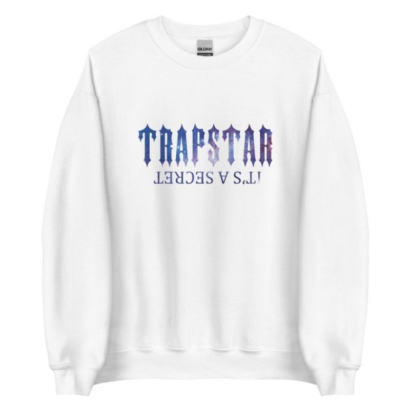 Trapstar It’s A Secret Funny Shining Galaxy Muške Dukserice Bijele Hrvatska | HT28-561