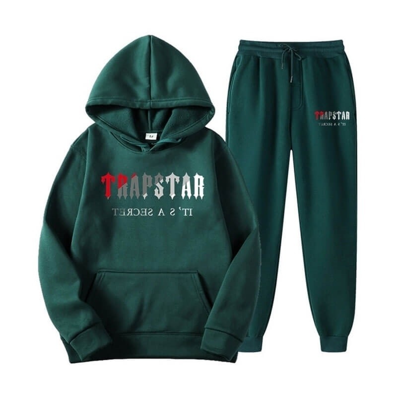 Trapstar It\'s A Secret Set Muške Trenirka Bordo Zelene Hrvatska | JD49-121