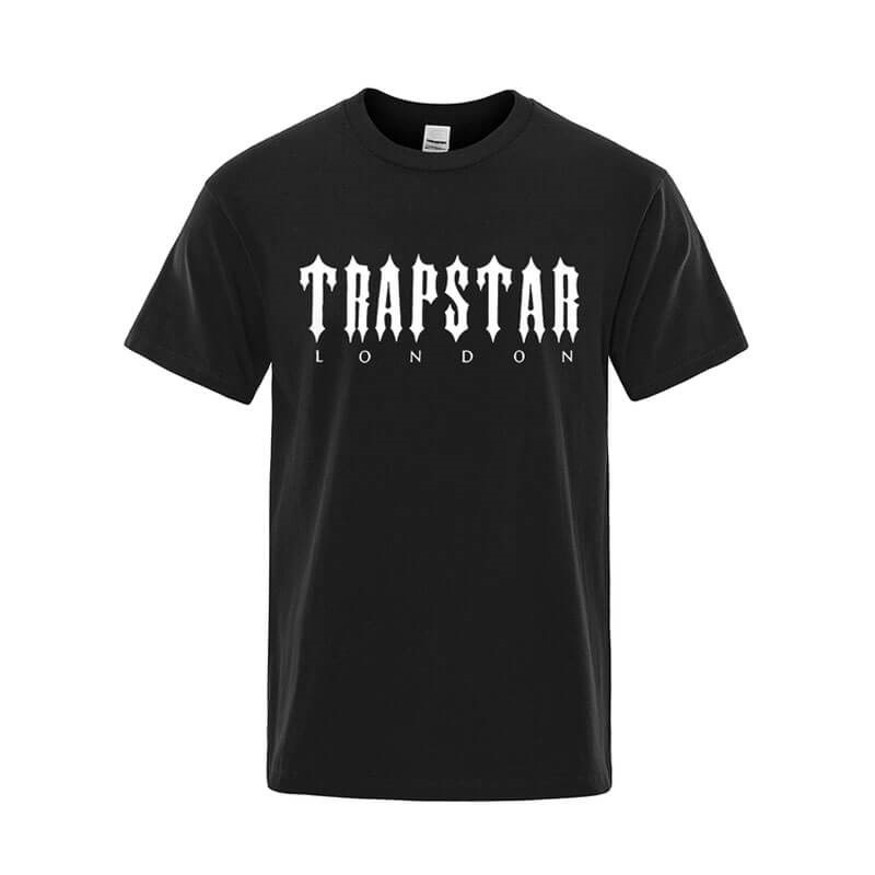 Trapstar London Letter Printed Muške Majice Crne Hrvatska | BJ44-648