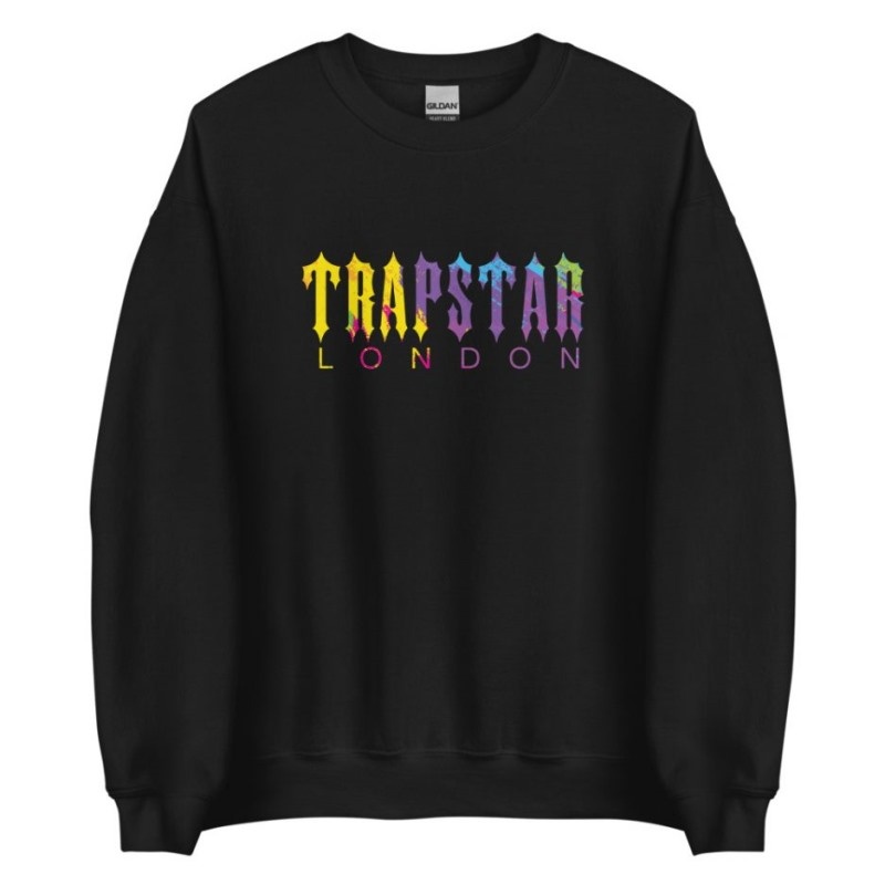 Trapstar London Shinning Muške Dukserice Crne Hrvatska | TG75-891