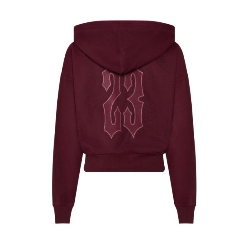 Trapstar Mesh Irongate Arch Hoodie Ženske Majica s Kapuljačom Bordo Hrvatska | DT17-487