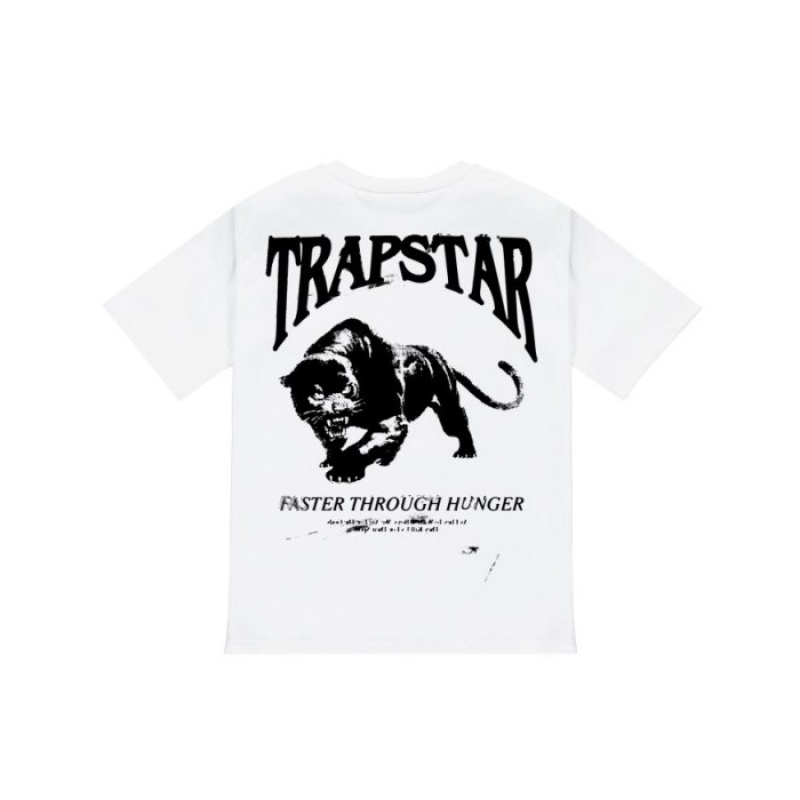 Trapstar Panthera Tee Muške Majice Bijele Hrvatska | WD65-125