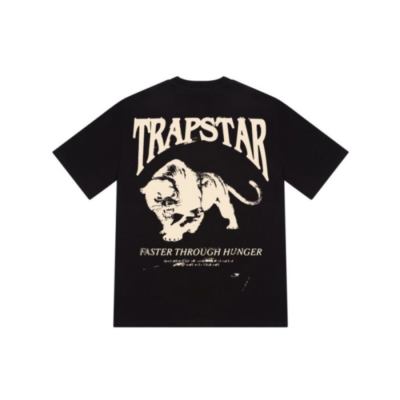 Trapstar Panthera Tee Muške Majice Crne Hrvatska | TR71-355