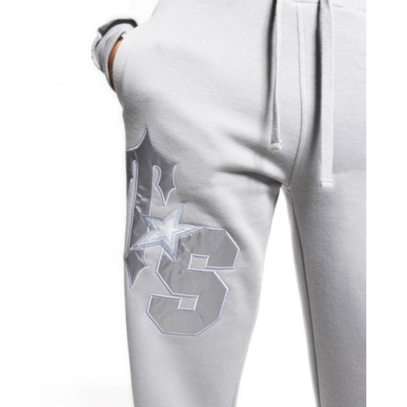 Trapstar TS-Star Silver Satin Applique Loose Fit Ženske Jogger Hlače Sive Hrvatska | IY96-647