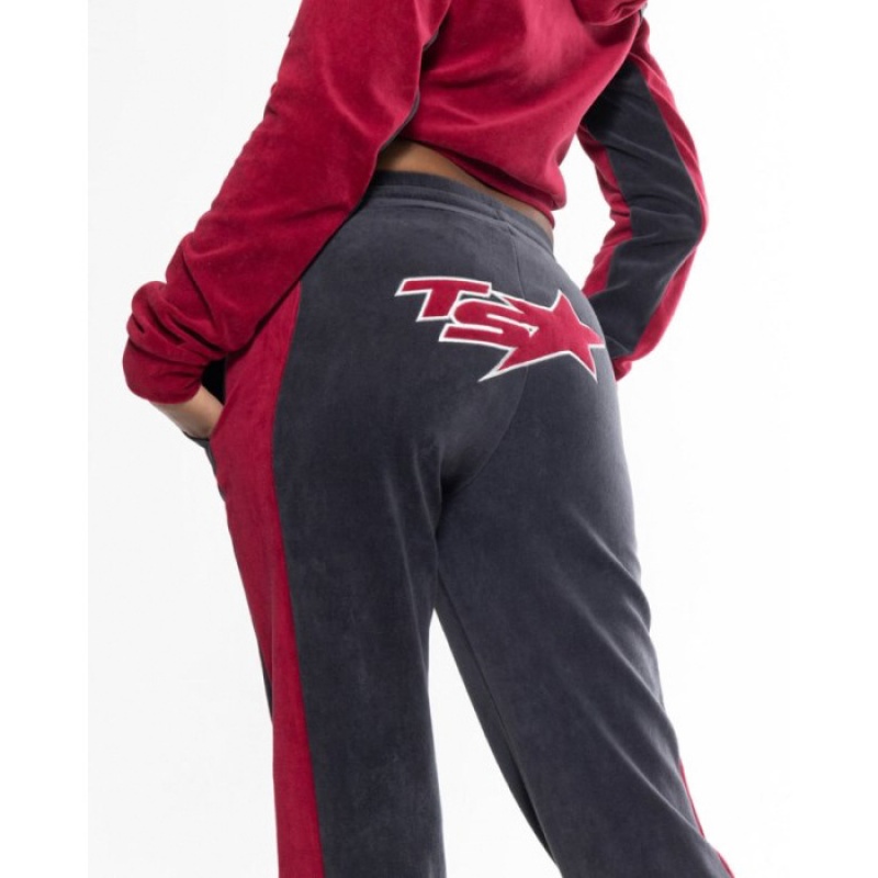 Trapstar TS-Star Velour Track Bottoms Ženske Hlače Bordo Hrvatska | BP05-268