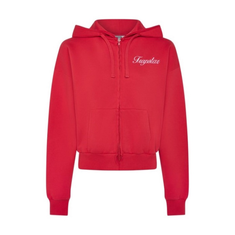 Trapstar TS-Star Zip Up Track Ženske Top Crvene Hrvatska | LF60-555