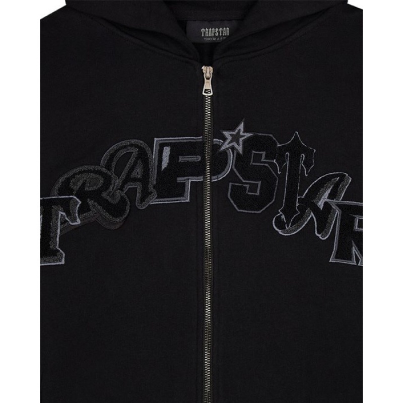 Trapstar Wildcard Chenille Zip Hoodie Muške Trenirka Crne Hrvatska | QI48-071