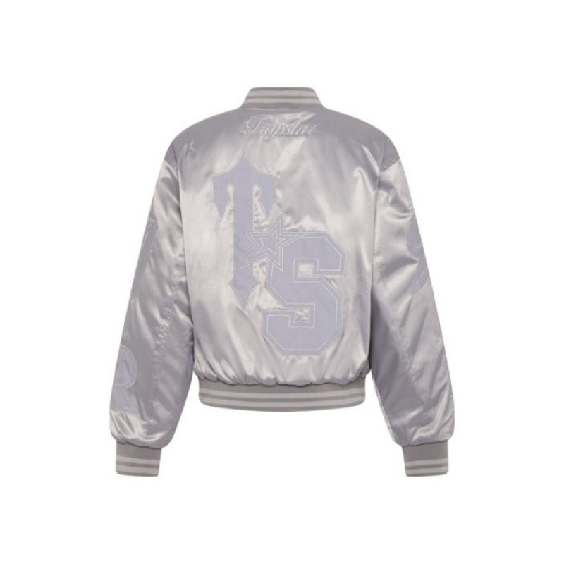 Trapstar Wildcard Stadium Jacket Ženske Jakne Srebrne Hrvatska | GN19-108