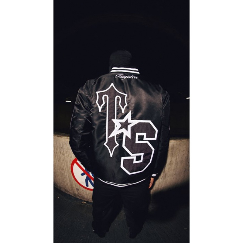 Trapstar Wildcard Varsity Jacket Muške Vanjska Odjeća Blackout Edition Hrvatska | WX63-227